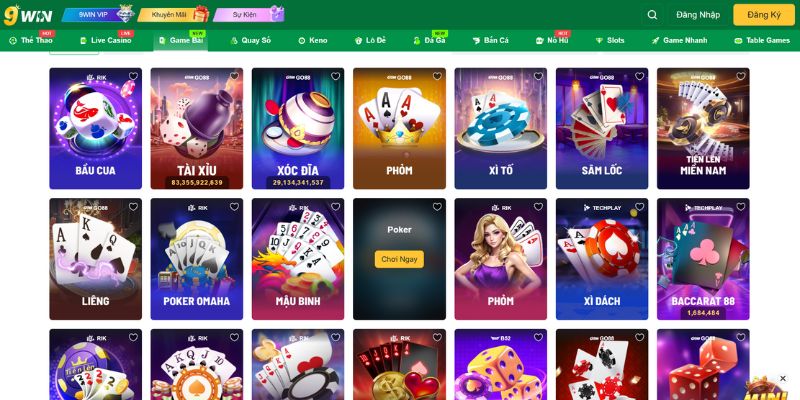 9WIN - Game Nhanh, Thưởng Nhiều, Giao Dịch Siêu Tốc 3 Tìm hiểu sảnh game bài tại nhà cái 9WIN